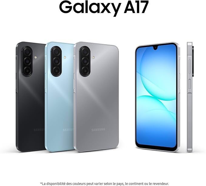 Samsung Galaxy A17 128 Go, Smartphone Android déverrouillé, écran 6,7", Batterie 5000 mAh, Noir, Version FR