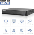 Evtevision 16 Canaux 4K/5MP/4MP/3MP/2MP Enregistreur IP PoE NVR avec 16 Ports PoE CCTV NVR Supporte Vue à Distance Alerte Email de Détection de Mouvement (Pas de Disque Dur)