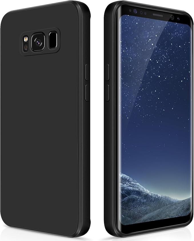 GiiYoon Coque pour Samsung Galaxy S8 Case en Silicone, Etui de Protection Antichoc Etui Housse Silicone Ultra-Mince avec Couche Intérieure en Fibre et Protection pour Caméra, Bleu
