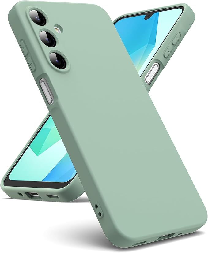Oududianzi - Coque pour Samsung Galaxy A16 4G / 5G, [Silicone TPU Liquide] [Intérieur Microfibre] Souple Étuis en Caoutchouc Housse Antichoc Protection Bumper Coque Samsung A16 - Bleu Nuit