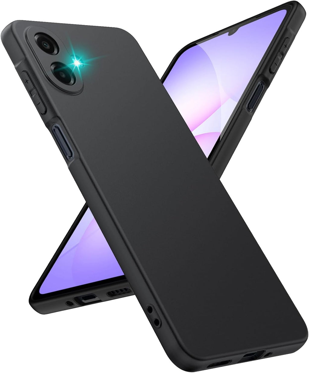 SineOrdo Coque Antichoc pour Samsung Galaxy A07 4G Étui Protection [Anti-Rayures] Ultra-Mince en Mat Silicone TPU Housse Anti-Jaune