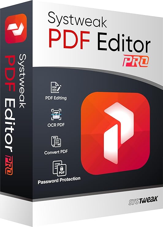 Systweak PDF Editor - Logiciel pour Windows - 1 PC, 1 an | Visualiser, Créer, Modifier, Protéger et Signer des PDF | Fusionner & Diviser (Pas de CD)