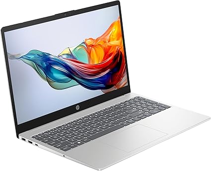 HP 15-fc0006sf Ordinateur Portable 15,6" FHD, PC Portable (AMD Ryzen 5 7520U, RAM 8 Go, SSD 256 Go, AMD Radeon Graphics, Windows 11), Laptop Argent, Clavier AZERTY