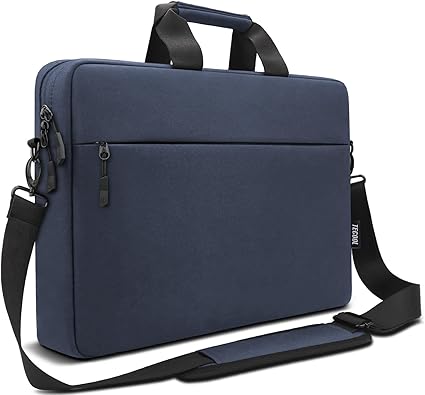TECOOL 14 Pouces Sacoche Ordinateur Portable, Sacoche de Protection Imperméable Housse Sac à Bandoulière pour 14 Pouces Acer ASUS Dell HP Lenovo Laptop, MacBook Air 15 M2 M3 M4, Bleu Foncé