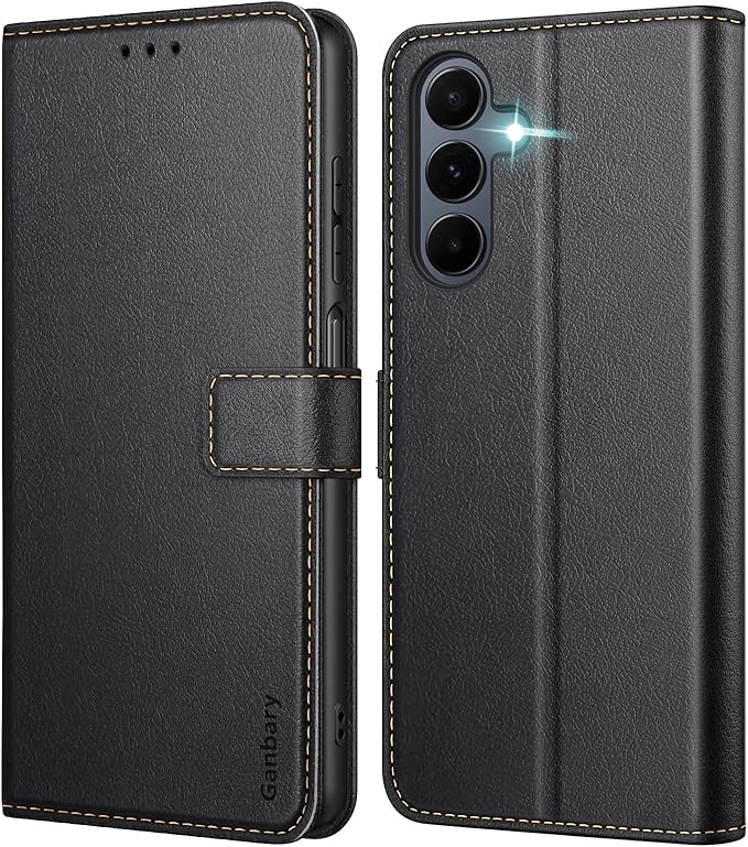 Ganbary Coque pour Samsung Galaxy A16 4G/5G, [Housse en Cuir PU Premium] [Etui à Rabat] [Pochette de Portefeuille], Étui de Protection pour Samsung Galaxy A16 4G/5G