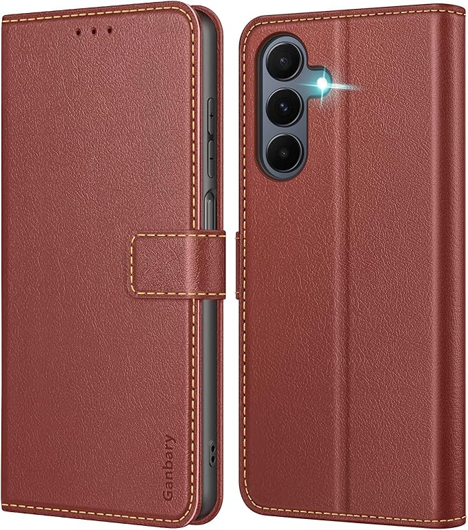 Ganbary Coque pour Samsung Galaxy A16 4G/5G, [Housse en Cuir PU Premium] [Etui à Rabat] [Pochette de Portefeuille], Étui de Protection pour Samsung Galaxy A16 4G/5G