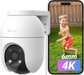 EZVIZ C8c 4MP Caméra Surveillance WiFi Extérieure à 360° avec Suivi Auto-Zoom, Détection de Forme Humaine/Véhicule, Vision Nocturne en Couleur, Audio Bidirectionnel, IP65 Etanche, Défense Active