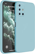 Topme Coque pour Samsung Galaxy A51 4G (6.5" inches) Etui Housse, Protecteur de Peau en Silicone TPU - Bleu Clair
