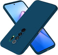 EASSGU Coque pour Redmi 9 (6.53" inches), Étui en Silicone TPU Souple - Bleu Saphir