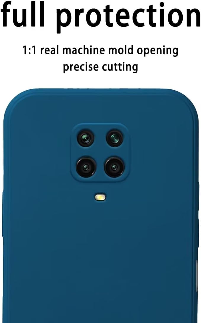 Coque en Silicone TPU Compatible avec Redmi Note 9S / Note 9 Pro (6.67" inches), Housse Etui de Protection pour Téléphone Portable - Bleu Saphir