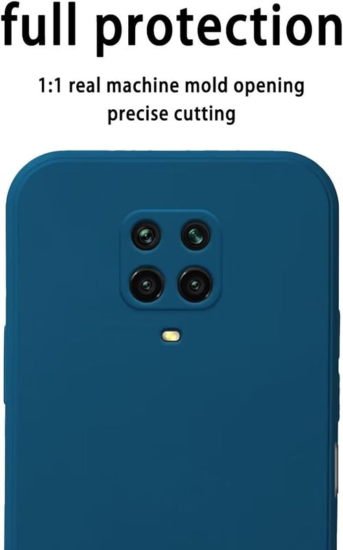 Coque en Silicone TPU Compatible avec Redmi Note 9S / Note 9 Pro (6.67" inches), Housse Etui de Protection pour Téléphone Portable - Bleu Saphir